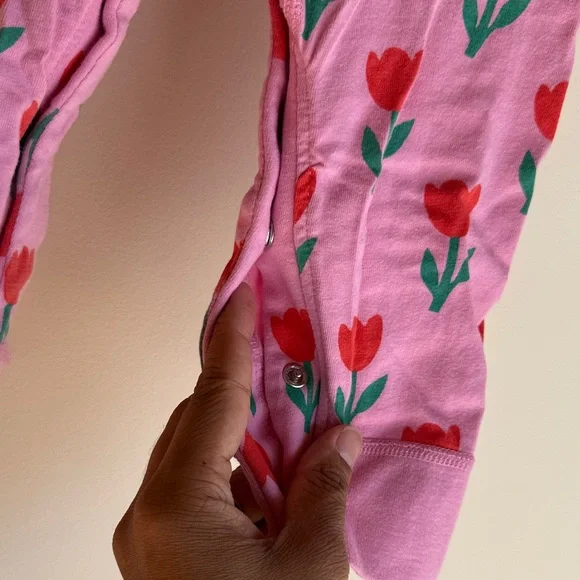 HANNA ANDERSSON - Pink Floral Sleeveless Baby Jumpsuit - Picture 5 of 5